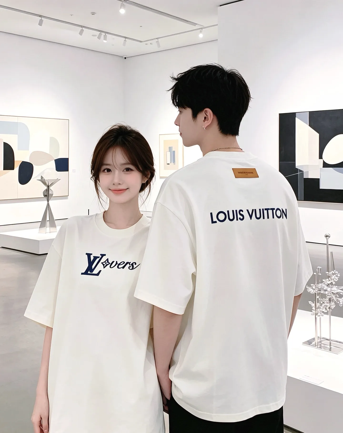 Louis Vuitton/Louis Vuitton Fei Dong letter logo printed short sleeves